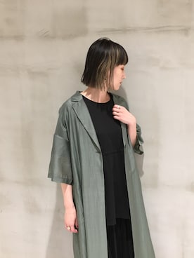 「OSMOSIS（オズモーシス）のアイテム（ジャケット/アウター）」を使った、OSMOSIS大分 ORIEさん（レディース・170cm）の夏コーディネート