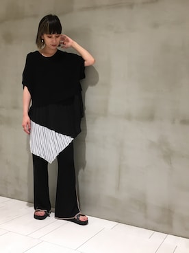 「OSMOSIS（オズモーシス）のアイテム」を使った、OSMOSIS大分 ORIEさん（レディース・170cm）の夏コーディネート