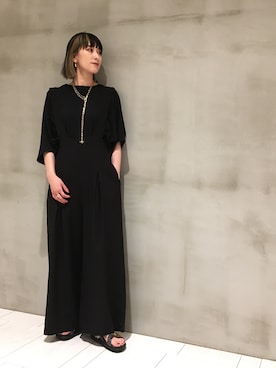 「OSMOSIS（オズモーシス）のアイテム（オールインワン・サロペット）」を使った、OSMOSIS大分 ORIEさん（レディース・170cm）の夏コーディネート