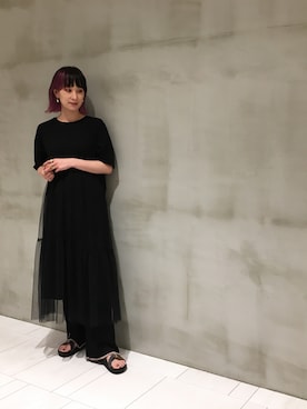 「OSMOSIS（オズモーシス）のアイテム（ワンピース/ドレス）」を使った、OSMOSIS大分 ORIEさん（レディース・170cm）の秋コーディネート