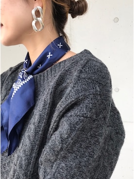 「UNUSED」｜「アイテム（財布/小物）」を使った、KAMILi tomoko ogawaさん（レディース・157cm）の冬コーディネート