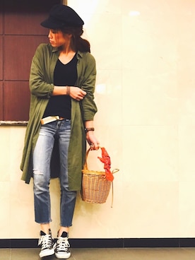 「AMBOISE（アンボワーズ）のアイテム」を使った、RR♡さん（レディース・164cm）の春コーディネート