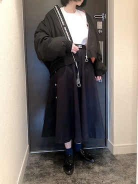「ANDGEEBEE（アンジービー）のアイテム（ジャケット/アウター）」を使った、あまねさん（レディース・159cm）の冬コーディネート