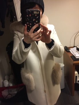 「JUSGLITTY（ジャスグリッティー）のアイテム（その他アウター）」を使った、ちゃーまぁさん（レディース・162cm）の冬コーディネート