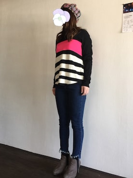 「Le Chione（ルキオネ）のアイテム」を使った、ちゃーまぁさん（レディース・162cm）の春コーディネート