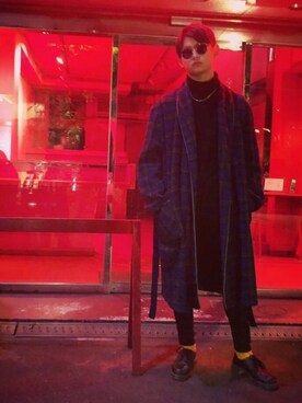 「Dr. Martens（ドクターマーチン）のDr.Martens / ドクターマーチン 1461 3EYE GIBSON SHOE 3ホール ギブソン シューズ（ドレスシューズ、ブラック系）」を使った、Goukiさん（メンズ・173cm）の秋コーディネート