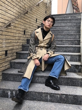 「Ameri（アメリ）のアイテム（ジャケット/アウター）」を使った、Goukiさん（メンズ・173cm）の春コーディネート
