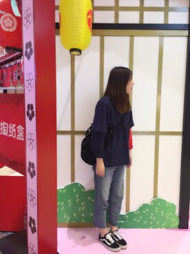 「VANS（バンズ）のアイテム（スニーカー、ブラック系）」を使った、D酱さん（レディース・170cm）の春コーディネート
