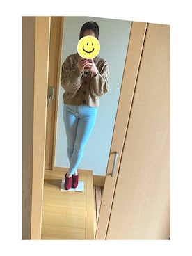 「アイテム（ブーティ、レッド系）」を使った、ssynoさん（レディース・156cm）の冬コーディネート