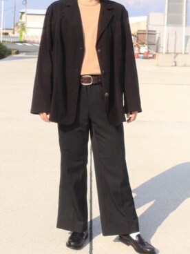 「BASISBROEK（バシスブルック）のアイテム（その他パンツ）」を使った、たかとさん（メンズ・169cm）の秋コーディネート