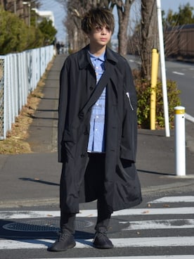 「アイテム（タンクトップ）」を使った、やなしゅんさん（メンズ・169cm）の冬コーディネート