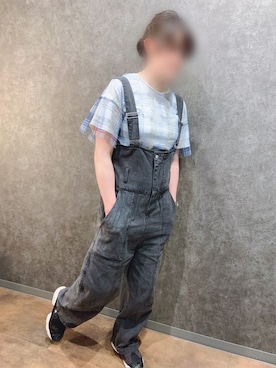 「美容師」｜「アイテム（サロペット/オーバーオール）」を使った、haruppeさん（レディース・162cm）の春コーディネート