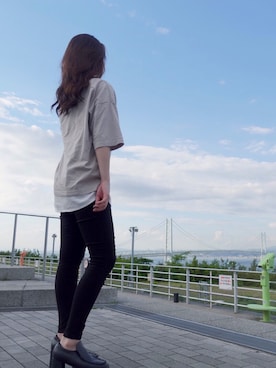 「シンフルコーデ」｜「アイテム（ローファー）」を使った、momo🤍さん（レディース・165cm）の春コーディネート
