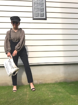 「LOUNGEDRESS（ラウンジドレス）のアイテム（オールインワン・サロペット）」を使った、go.goさん（レディース・155cm）の夏コーディネート