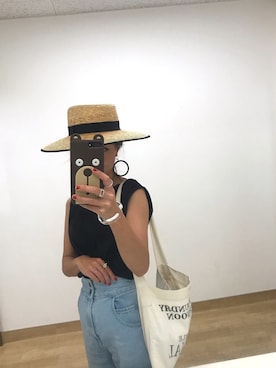 「IOSSELLIANI（イオッセリアーニ）のアイテム（リング）」を使った、go.goさん（レディース・155cm）の夏コーディネート