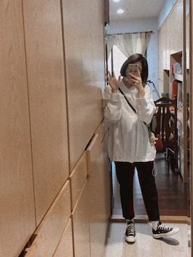 「NET（ネット）のアイテム（スラックス）」を使った、queeny0623さん（レディース・163cm）の冬コーディネート