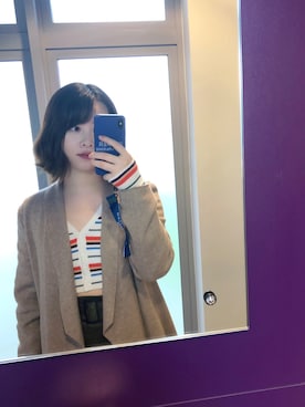 「MANGO（マンゴ）のアイテム（ピーコート）」を使った、leilaさん（レディース・165cm）の春コーディネート