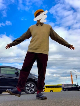 「Dr. Martens（ドクターマーチン）のDr.Martens / ドクターマーチン 1461 3EYE GIBSON SHOE 3ホール ギブソン シューズ ブーツ（ブーツ）」を使った、ボンさん（レディース・165cm）の秋コーディネート