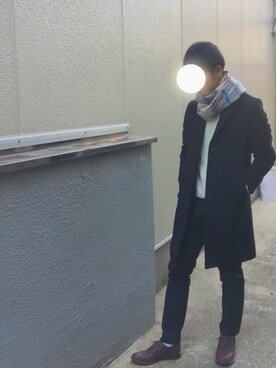 「COMMECAISM  （コムサ イズム）のアイテム（ジャケット/アウター）」を使った、Yuichiroさん（メンズ・174cm）の冬コーディネート