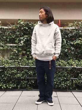 「RED KAP（レッドキャップ）のアイテム（チノパンツ）」を使った、naotoさん（メンズ・172cm）の冬コーディネート