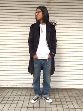 「ドラフトリーバイス」｜「アイテム（ダウンジャケット/コート）」を使った、naotoさん（メンズ・172cm）の冬コーディネート