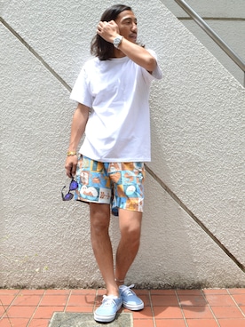 「プール」｜naotoさん（メンズ・172cm・30代）の夏コーディネート