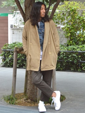 「WHITE LINE（ホワイトライン）のアイテム（ジャケット/アウター）」を使った、naotoさん（メンズ・172cm）の秋コーディネート