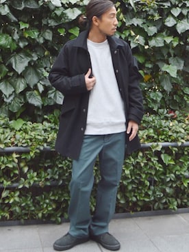 「MANEBU（マネブ）のアイテム（シューズ）」を使った、naotoさん（メンズ・172cm）の冬コーディネート
