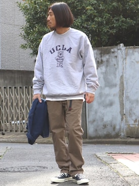 「グラミチ」｜「アイテム（カバーオール）」を使った、naotoさん（メンズ・172cm）の冬コーディネート