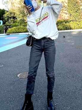 「GRL（グレイル）のチェーンフラップショルダーバッグ（ショルダーバッグ）」を使った、kさん（レディース・162cm）の春コーディネート