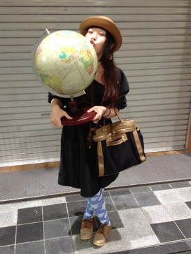 「地球儀」｜すちさん（レディース・151cm）の冬コーディネート