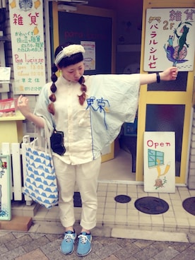 「nusumigui（ヌスミグイ）のアイテム」を使った、すちさん（レディース・151cm）の冬コーディネート