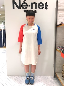 「nusumigui（ヌスミグイ）のアイテム」を使った、すちさん（レディース・151cm）の春コーディネート