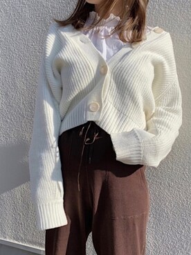 「ワッフル」｜shi♡さん（レディース・153cm）の冬コーディネート