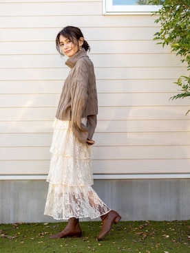 「White Collection（ホワイトコレクション）のアイテム」を使った、whitecollectionさん（レディース・165cm）の冬コーディネート