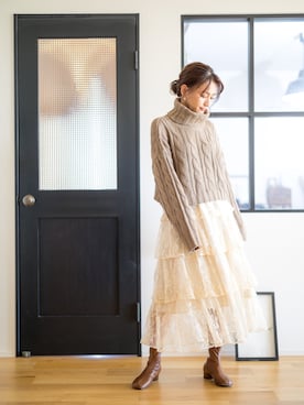 「White Collection（ホワイトコレクション）のアイテム」を使った、whitecollectionさん（レディース・165cm）の冬コーディネート