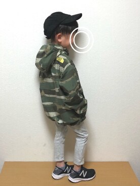 「5歳」｜「アイテム（ナイロンジャケット）」を使った、so__naさん（キッズ・100cm）の秋コーディネート