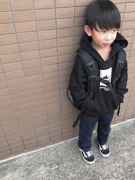 「Right-on（ライトオン）のアイテム（パーカー）」を使った、so__naさん（キッズ・110cm）の秋コーディネート