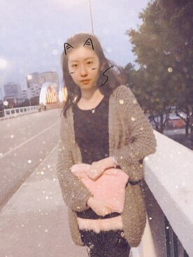 「PULL&BEAR（プルアンドベア）のアイテム（その他アウター）」を使った、千乂さん（レディース・167cm）の春コーディネート
