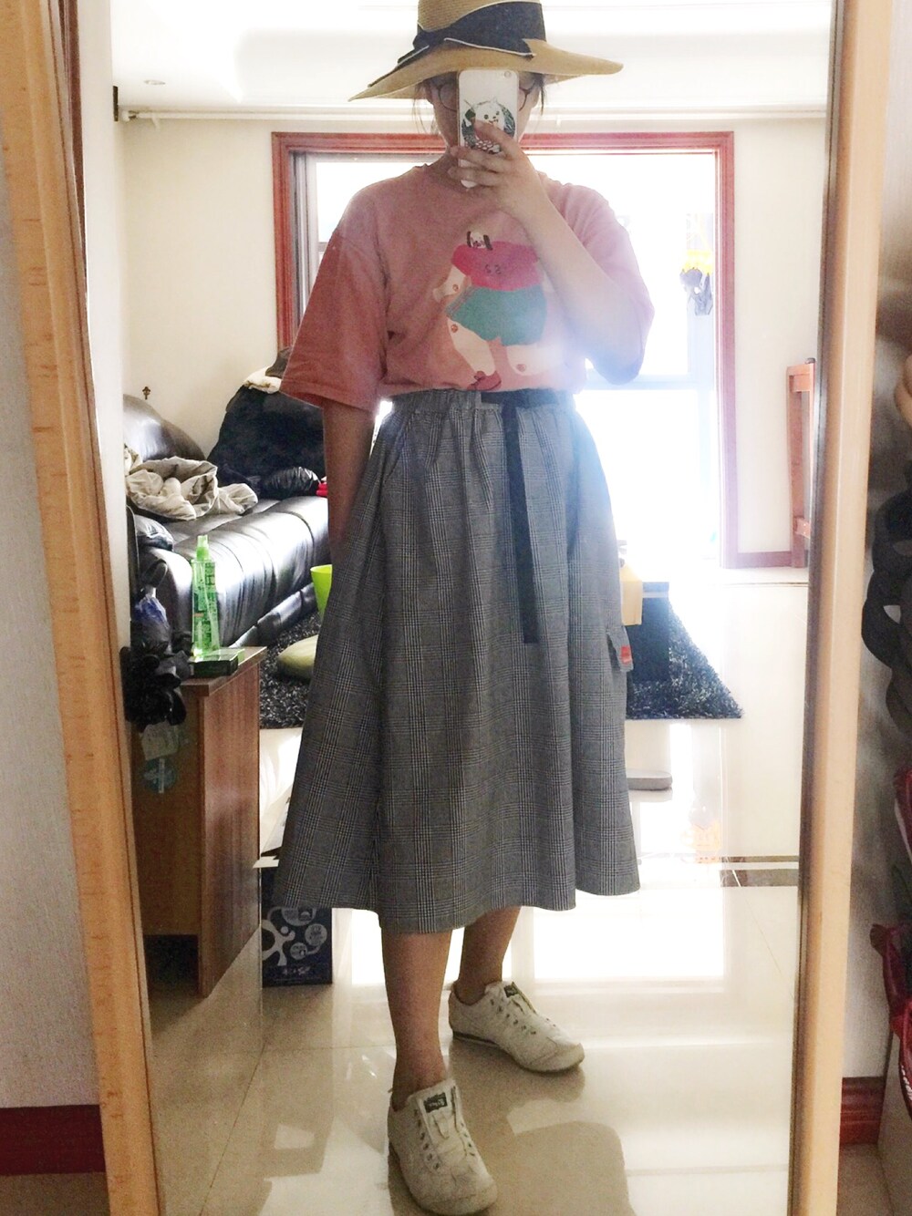 「TYAKASHAのアイテム（スカート、その他）」を使った、屁噗噗さん（レディース・158cm）の夏コーディネートの1枚目の写真
