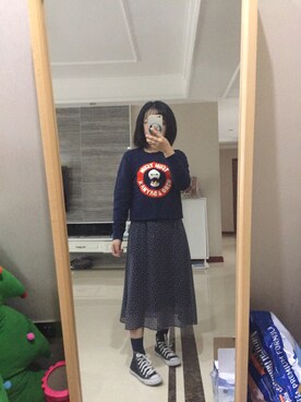 「:CHOCOOLATEのアイテム」を使った、屁噗噗さん（レディース・158cm）の秋コーディネート