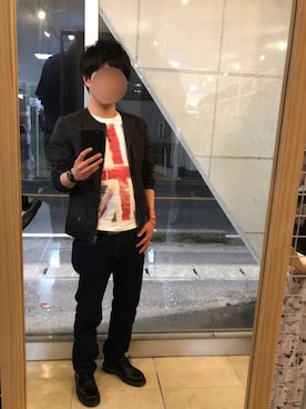 「grn（ジーアールエヌ）のアイテム（ブルゾン）」を使った、mahoto☆さん（メンズ・168cm）の春コーディネート