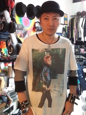 「Moonage Devilment（ムーンエイジデビルメント）のアイテム（トップス）」を使った、DJ KOKI ABE さん（メンズ・170cm）の夏コーディネート