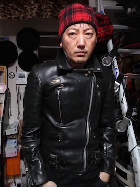 「666」｜DJ KOKI ABE さん（メンズ・170cm）の冬コーディネート