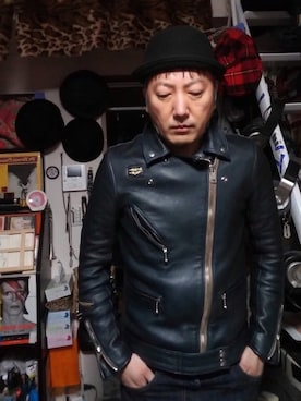 「666」｜DJ KOKI ABE さん（メンズ・170cm）の冬コーディネート