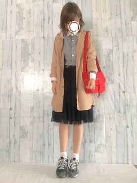 「スプリングSENSEOFPLACE」｜「アイテム（その他アウター）」を使った、aki*さん（レディース・161cm）の春コーディネート