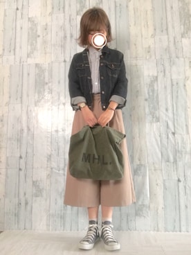 「CONVERSE（コンバース）のCONVERSE ALL STAR　ハイカットスニーカー（スニーカー）」を使った、aki*さん（レディース・161cm）の春コーディネート