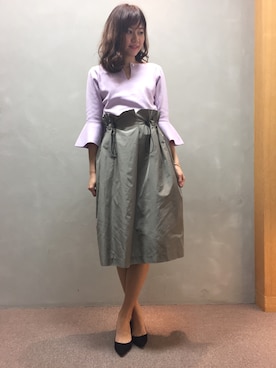 「RANDA（ランダ）のアイテム（パンプス）」を使った、atsukoさん（レディース・168cm）の春コーディネート