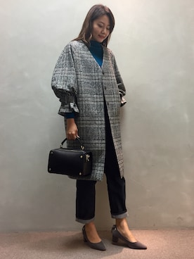 「RANDA（ランダ）のアイテム（ジャケット/アウター）」を使った、atsukoさん（レディース・168cm）の秋コーディネート