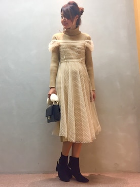 「RANDA（ランダ）のアイテム（バッグ）」を使った、atsukoさん（レディース・168cm）の秋コーディネート